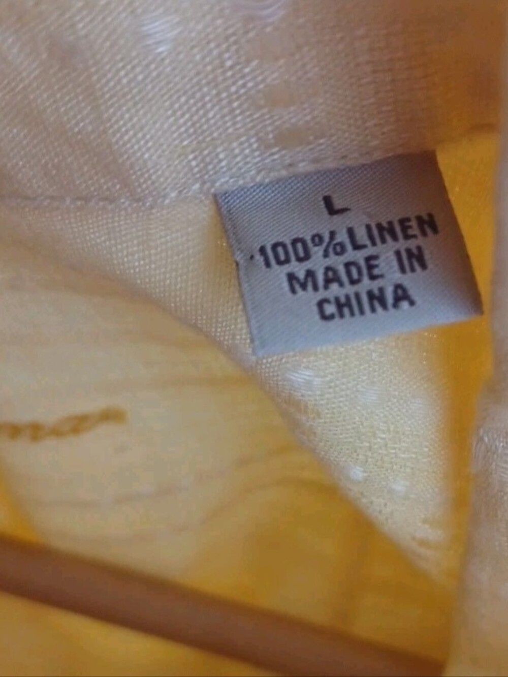 Tommy Bahama 100% Textured Linen Canary Yellow Button Down LS Shirt Large NWOT - Picture 6 of 8